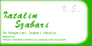 katalin szabari business card